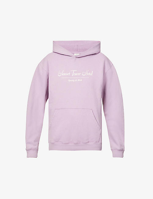 SPORTY & RICH: Sporty & Rich x Sunset Tower branded cotton-jersey hoody