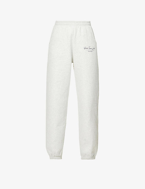 SPORTY & RICH: Sporty & Rich x Sunset Tower branded cotton-jersey jogging bottoms