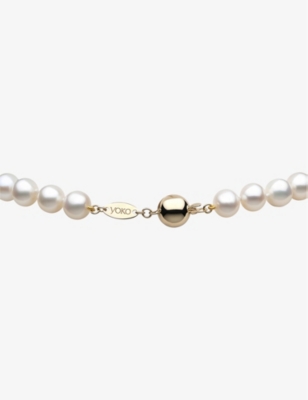 Shop Yoko London Classic 18ct Yellow-gold And Freshwater Pearl Bracelet In Yellow Gold