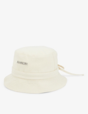 JACQUEMUS: Le Bob Gadjo metallic-plaque cotton bucket hat