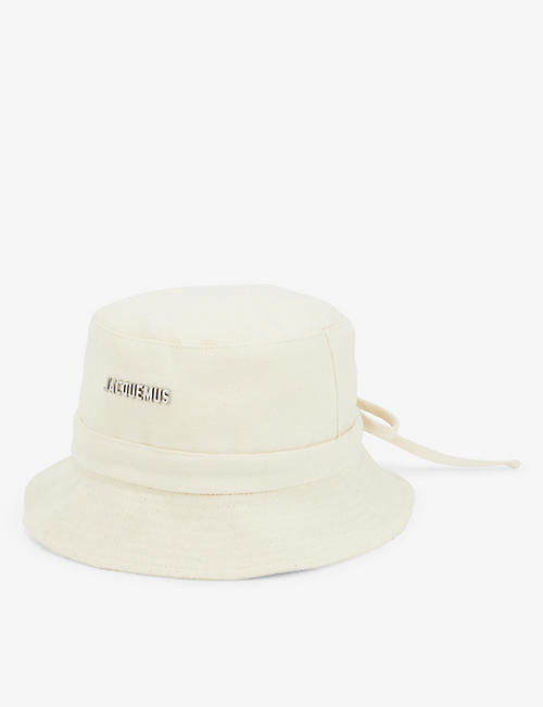 JACQUEMUS: Le Bob Gadjo metallic-plaque cotton bucket hat