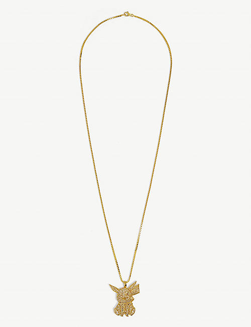 THE DAN LIFE: The Golden One 14ct yellow-gold-plated sterling-silver and crystal necklace