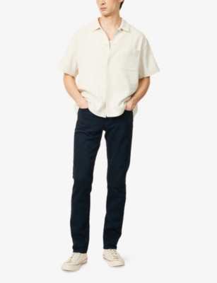 Frame Mens Placid L'homme Slim-fit Slim-leg Cotton-blend Denim Jeans In Placid