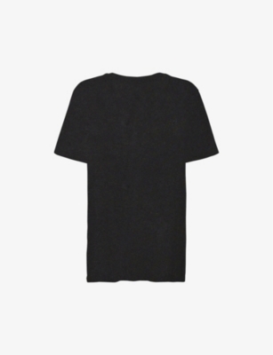 Allsaints Womens Black Pippa Boyfriend Cotton-jersey T-shirt