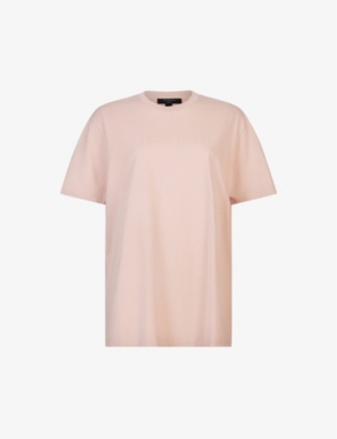 Allsaints Pippa Boyfriend Tee In Soft Pink