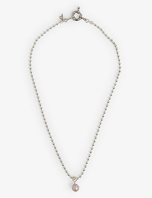 POLITE WORLDWIDE: Ball sterling-silver and pearl necklace