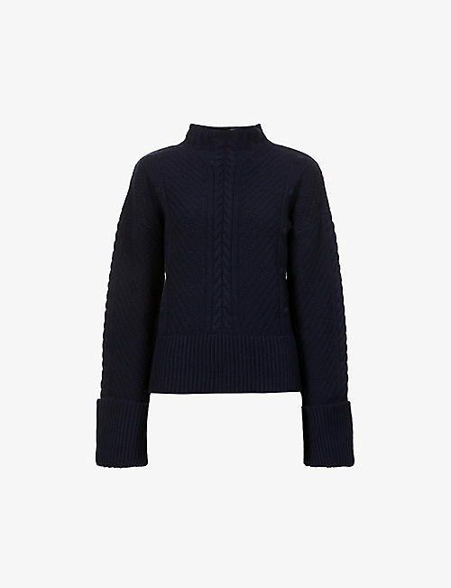 ME AND EM: Cable-knit wool and cashmere-blend jumper