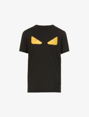 Fendi t shirt black hotsell and yellow