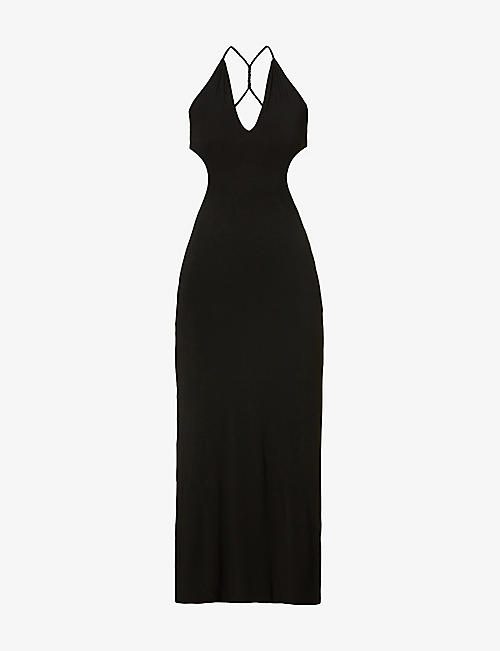 DION LEE: Rope-strap stretch-jersey maxi dress