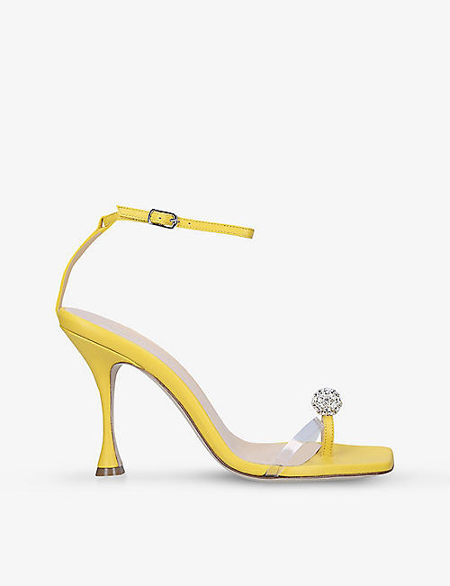 MAGDA BUTRYM: Crystal-embellished leather and PVC heeled sandals