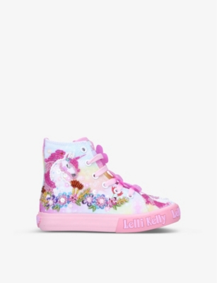 LELLI KELLY: Unicorn canvas mid-top trainers 4-9 years