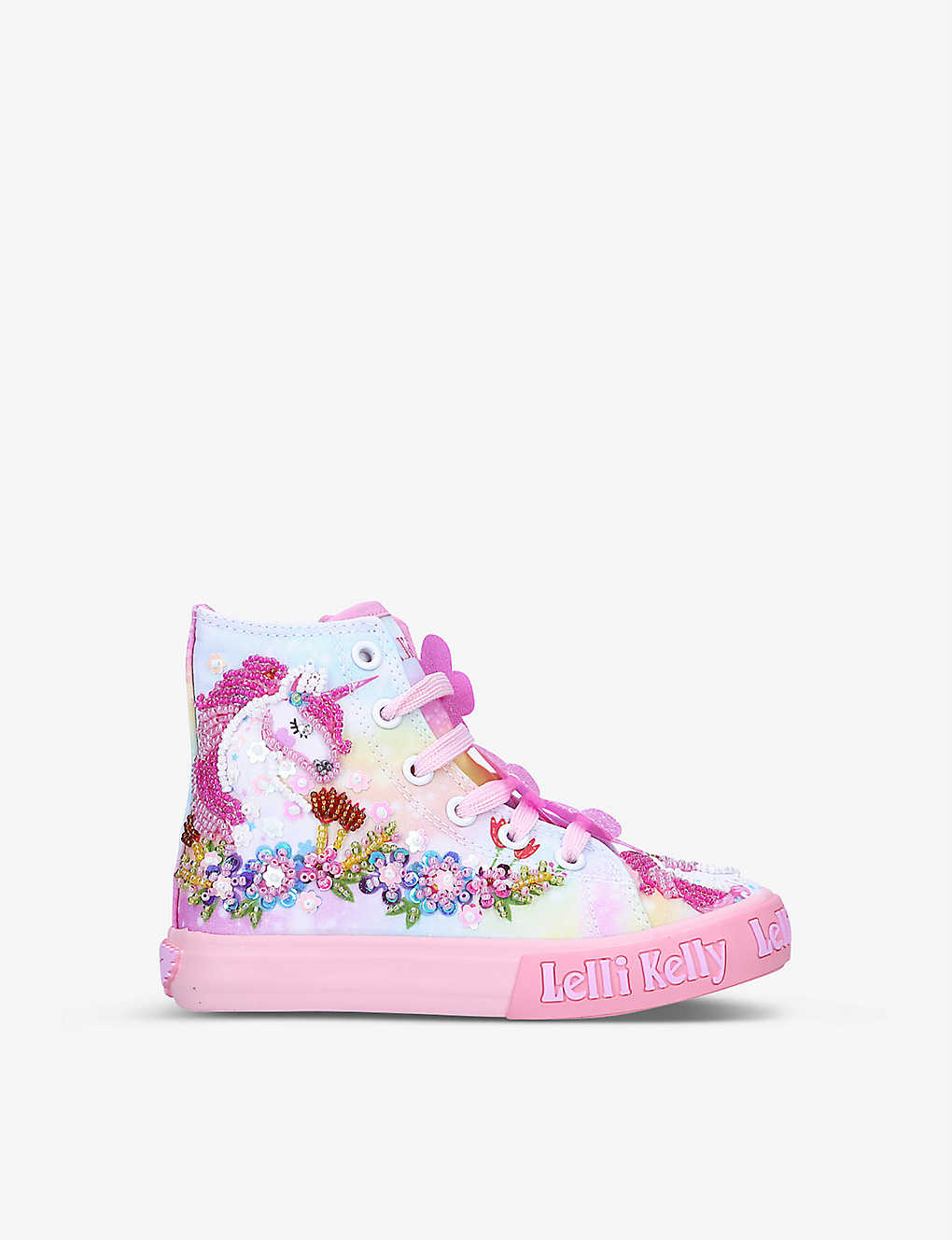 Shop Lelli Kelly Girls Mult/other Kids Unicorn Canvas Mid-top Trainers 4-9 Years