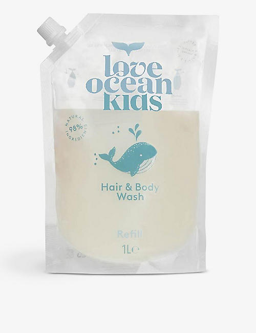LOVE OCEAN: Kids' hair and body wash refill pouch 1L