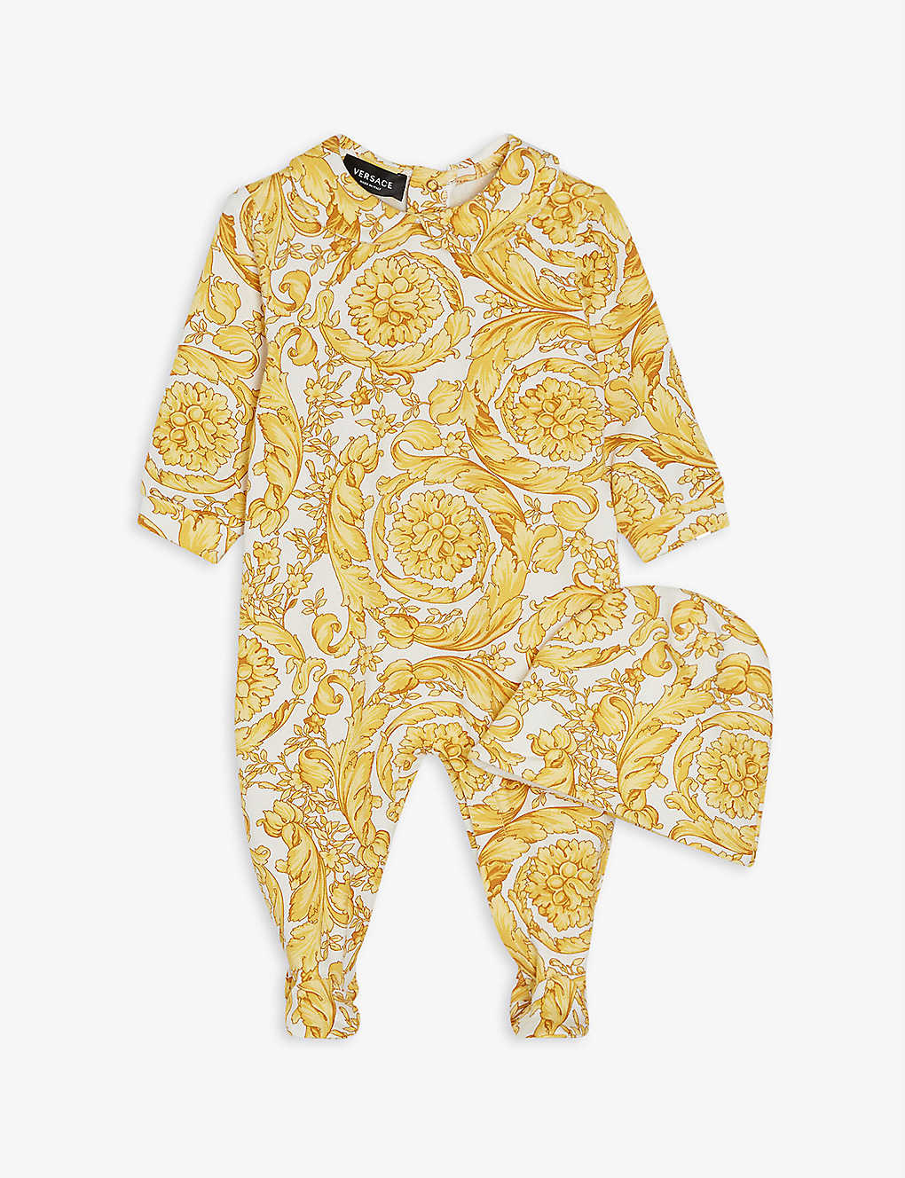 Selfridges & Co Clothing Loungewear Sleepsuits Barocco graphic-print stretch-cotton sleepsuit set 0-6 months 