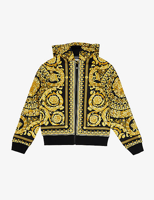 VERSACE: Medusa-embroidered stretch-cotton hoody 10-14 years