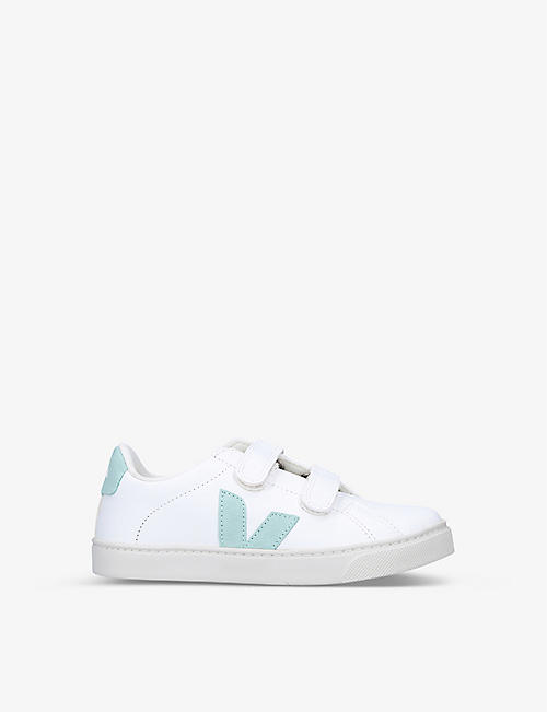 VEJA: Esplar logo-embroidered leather low-top trainers 6-9 years
