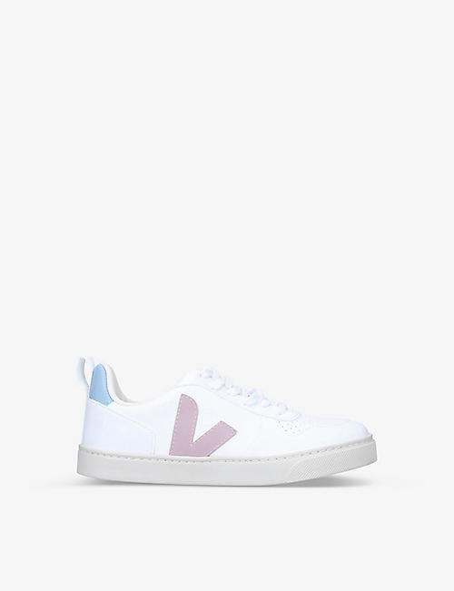 VEJA: V-10 leather trainers 6-7 years