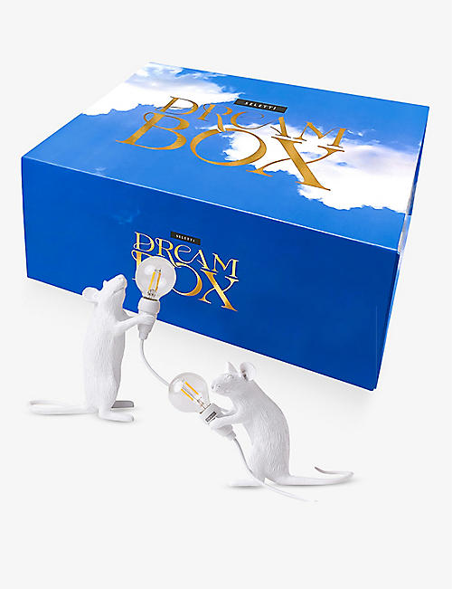 SELETTI: Dream Box Mouse resin lamps set of two