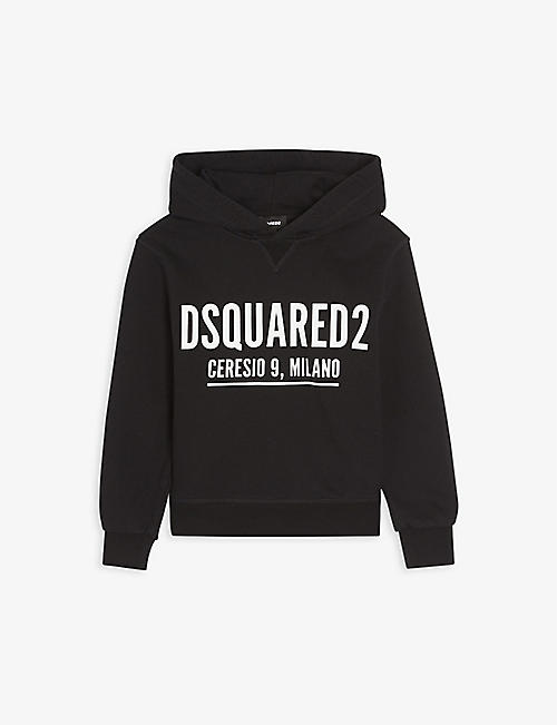 DSQUARED2: Logo ceresio 9 cotton hoody 4-16 years