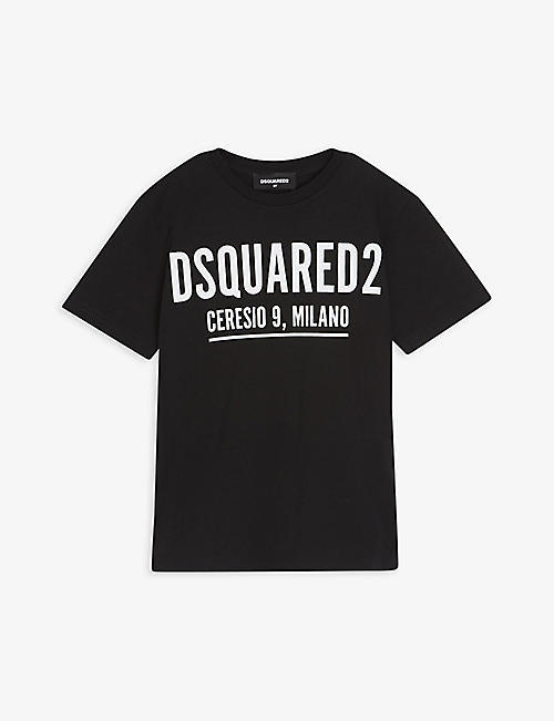 DSQUARED2: Logo ceresio 9 cotton T-shirt 4-16 years
