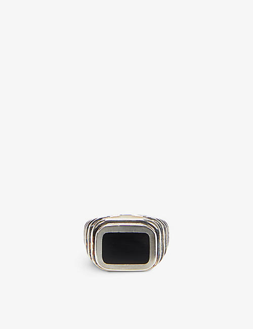 M. COHEN: Grandia sterling-silver and black onyx ring