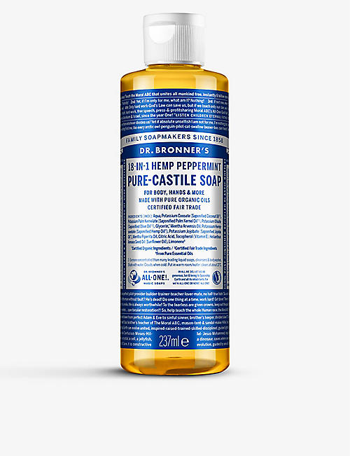 DR. BRONNER: Peppermint Pure-Castile liquid soap 237ml