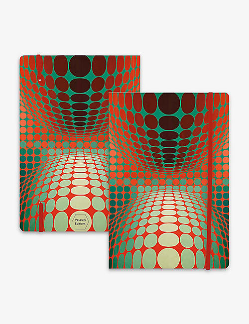 VASARELY EDITIONS: Ond graphic-print A5 notebook 14cm x 21cm
