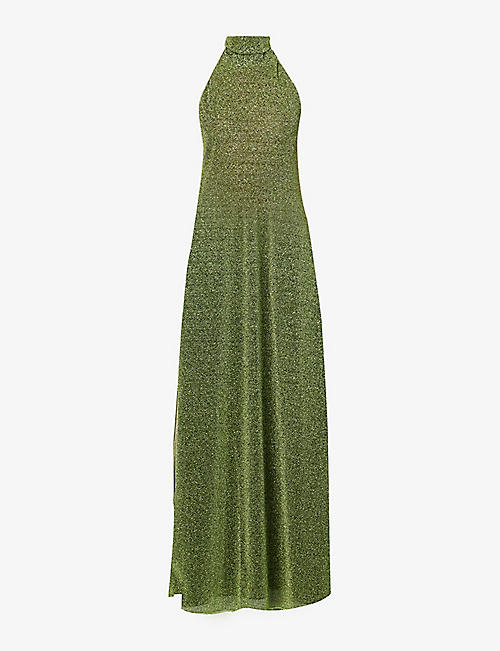 OSEREE: Lumière turtleneck knitted maxi dress