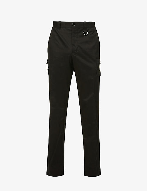 BURBERRY: Dover regular-fit skinny cotton trousers
