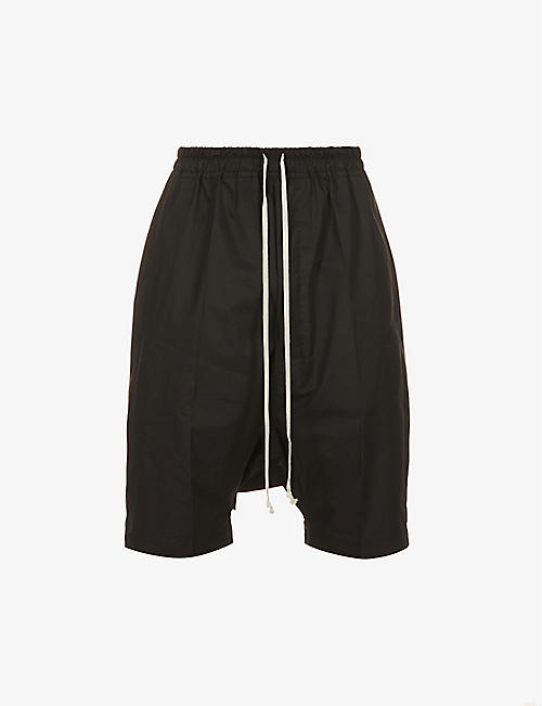 RICK OWENS: S-Pods dropped-crotch cotton shorts