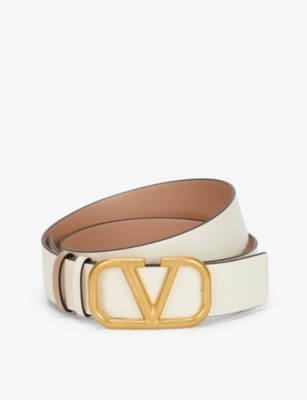 VALENTINO GARAVANI: VLOGO standard reversible leather belt