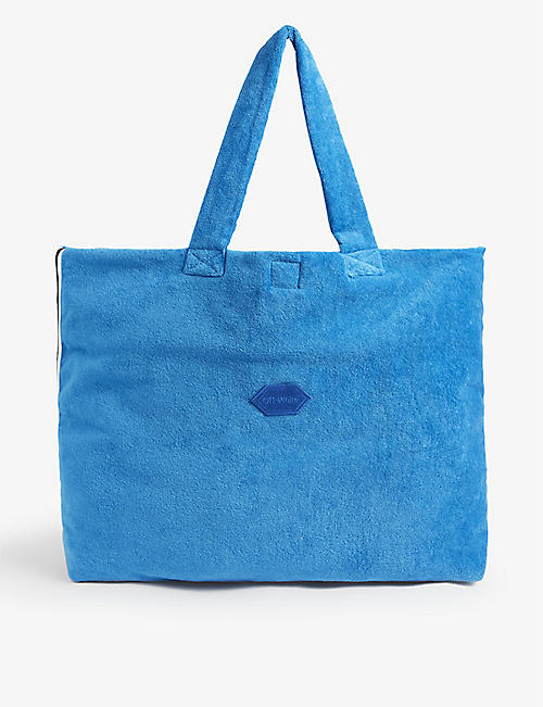OFF-WHITE C/O VIRGIL ABLOH: Big Mama logo-embroidered cotton tote bag