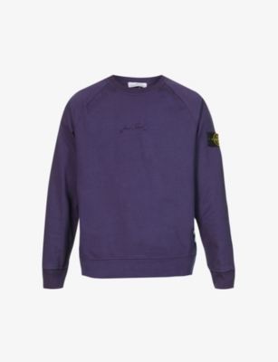 Logo-patch relaxed-fit cotton-jersey sweatshirt