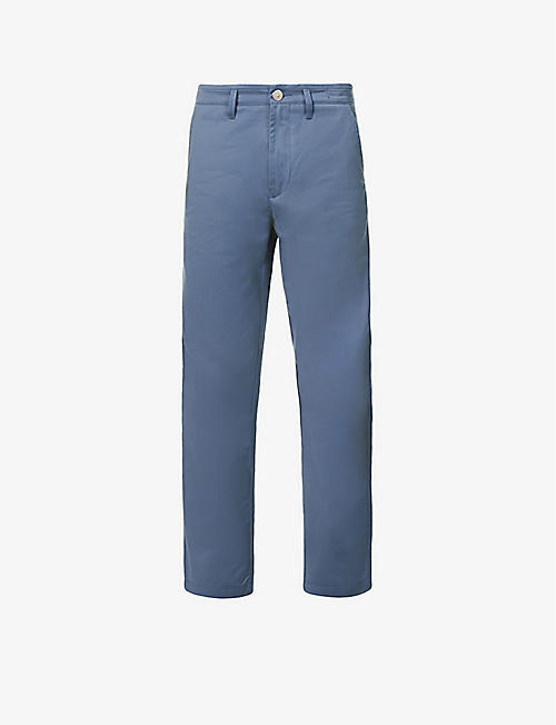 STONE ISLAND: Slim-fit tapered twill trousers