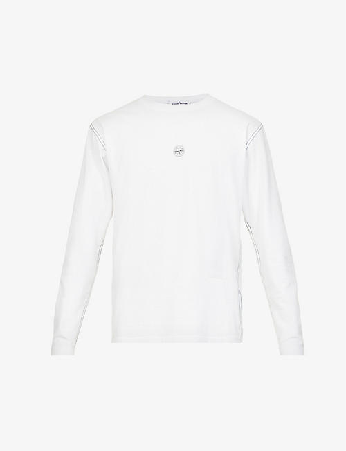STONE ISLAND: Compass logo-print cotton-jersey T-shirt