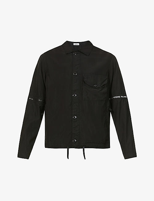 STONE ISLAND: Detachable-sleeves brand-trim regular-fit shell jacket