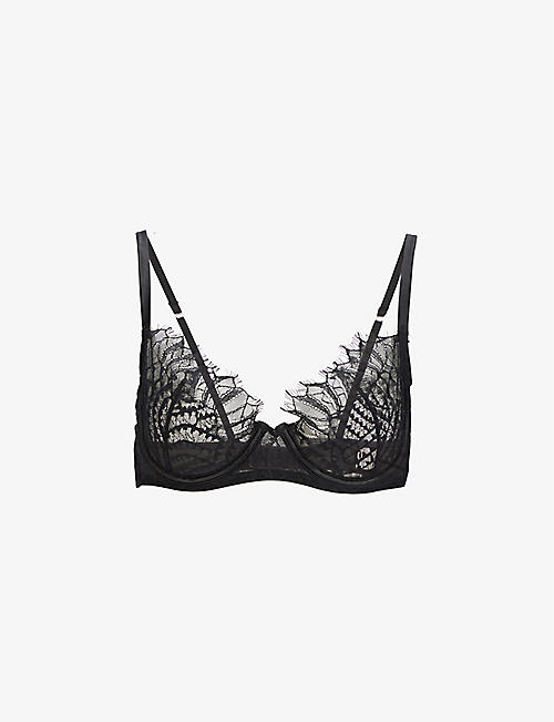 MUSE BY COCO DE MER: Bell stretch-woven plunge bra