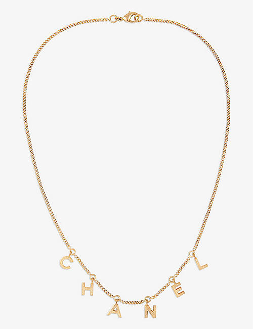 SUSAN CAPLAN: Pre-loved Chanel yellow gold-plated necklace