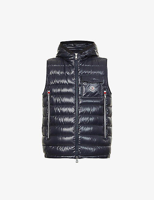 MONCLER: Ragot high-neck shell hooded vest