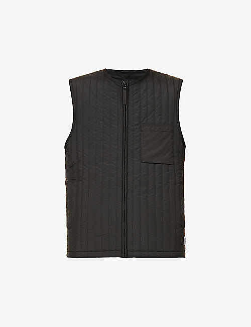RAINS: Quilted zip-up shell vest