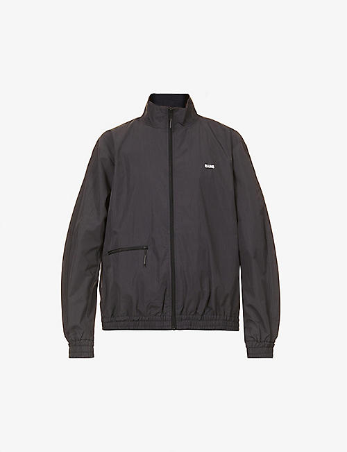 RAINS: High-neck logo-print cotton-blend jacket