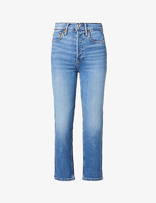 RE/DONE: 70s Stove Pipe straight-leg high-rise jeans