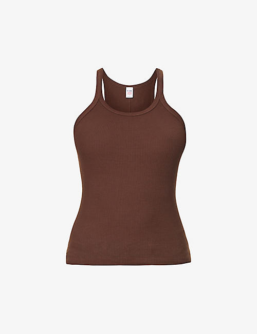 RE/DONE: Ribbed regular-fit cotton-jersey tank top