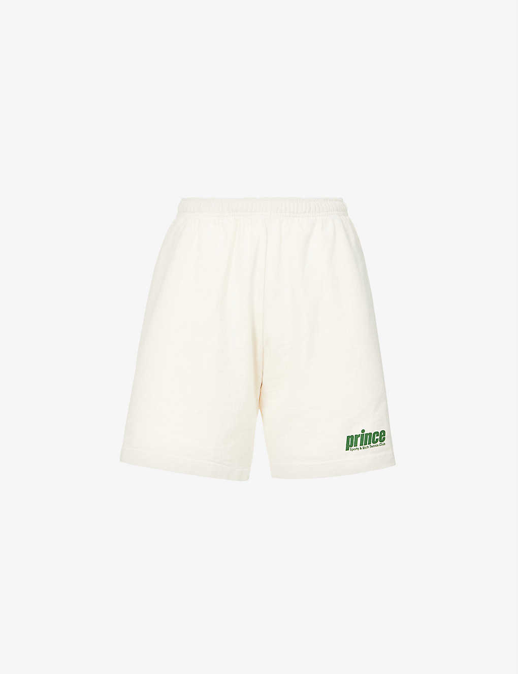 Selfridges & Co Women Sport & Swimwear Sportswear Sports Shorts X Prince brand-embroidered mid-rise cotton shorts 