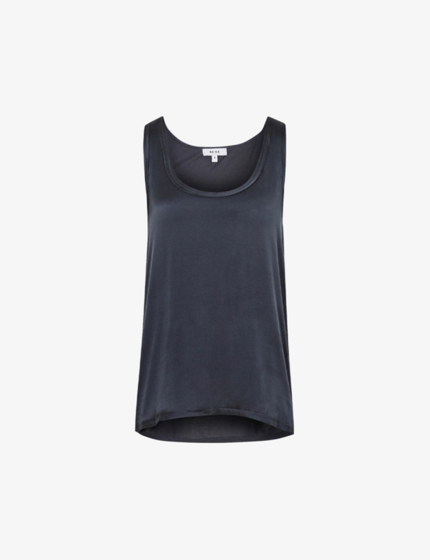 Riley round-neck silk-blend vest top
