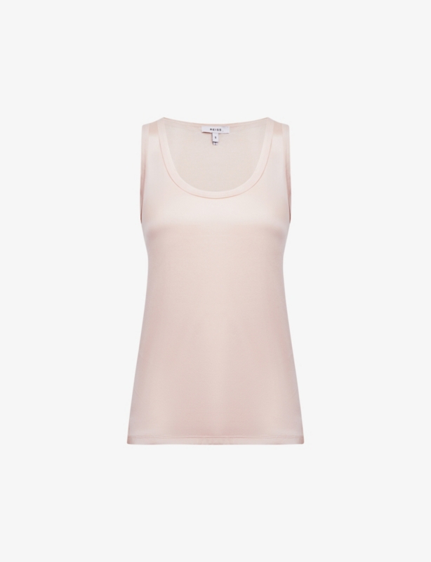 Riley round-neck silk-blend vest top