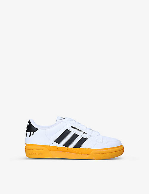 ADIDAS: Continental 80 Stripes leather low-top trainers 9-10 years