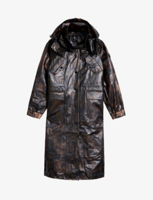 TED BAKER Rosalei printed vinyl rain raincoat