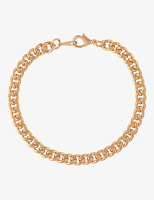 SUSAN CAPLAN: Pre-loved curb-chain 22ct rose gold-plated bracelet