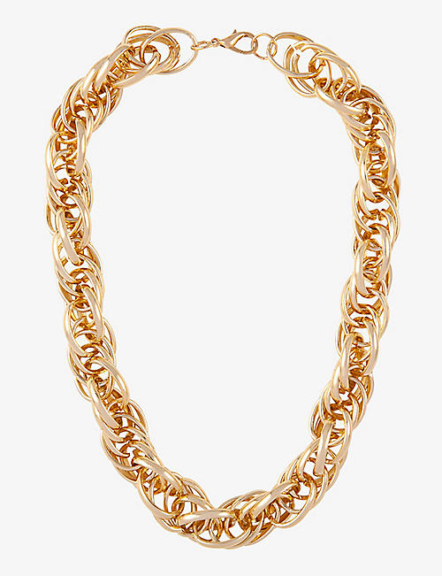 SUSAN CAPLAN: Pre-loved 22ct rose gold-plated necklace